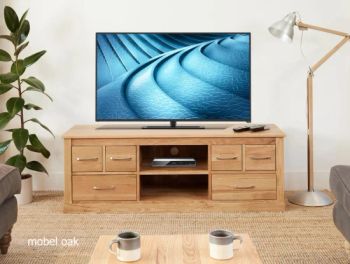 China Manufacturer Customized Large Oak Wooden TV Stands Widescreen Television Cabinet - Qingdao Crescent Furniture Co., Ltd. - China