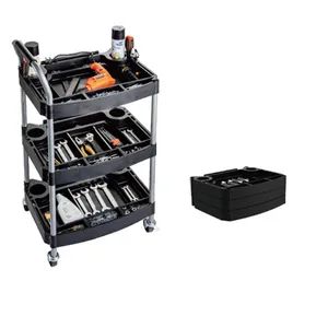 Tool Storage Trolley Organizer with Dividers Bins Trays Utility Cart - Nanjing Toutru Trading Co., Ltd. - China