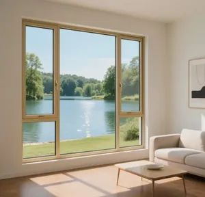 Customized Metal Double Glazed Slidng Glass Windows and Door Casement Aluminum Window - Hefei Yiwan Architectural Decoration Engineering Co., Ltd. - China