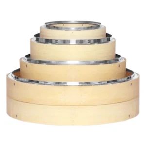 10 Inch Natural Bamboo Bun Steamer Food Steamer Bamboo Steamer with Metal Rim - Win Tend Co., Limited - China