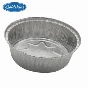 New Eco-Friendly Disposable Aluminum Foil Baking Pans OEM Yes Base 142mm Weight 11g Shape Round Height 45mm Color - Zhangjiagang Goldshine Aluminium Foil Co., Ltd. - China