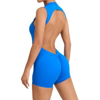 Women Back out High Collar Body Shaping Sleeveless Shorts Jumpsuit - Yiwu City Tenbest Garment Co., Ltd - China
