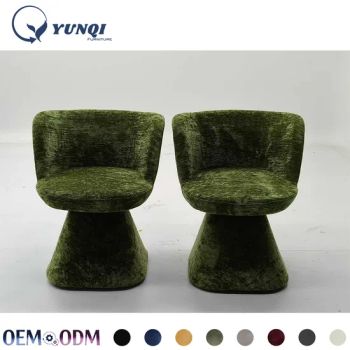Minimalist Green Fabrics Chair Set of Modern Armchairs Luxury Swivel Armchair - Foshan Yunqi Furniture Co., Ltd. - China
