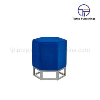 Wholesale Modern Furniture Living Room Stool Pink Velvet Round Pouf Ottoman - Tianjin Tiptop Industrial Co., Ltd. - China