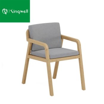 French Durable Bistro Solid Wood Furniture Teak Bar Stool UV-Resistant Rope Dining Chair for Restaurant - Foshan Kingwell Industry Co., Ltd. - China