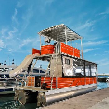 2025 Double Decker Luxury Sailing Pontoon Boat Yacht with Comfort Features - Shandong Allhouse Houseboat Co., Ltd. - China