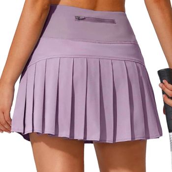 Custom Design Solid Color Factory Price Pleated Tennis Skirt for Women with Pockets MID-Rise Athletic Skirts Golf Skorts Running Workout Built-in Shorts - Dongguan Ume Trade Co., Ltd. - China