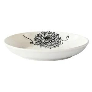 High White Porcelain Dinner Plates Round Flat Plates and Dishes Ceramic Plates for Restaurants and Bars - TIANJIN OKAY INTERNATIONAL TRADING CO., LTD. - China