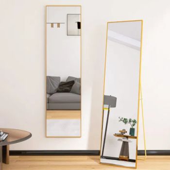 Home Gold Black Full Length Metal Framed Mirror 50x150cm Matte Frame 2.5cm 0.15cm 120x80x25cm MOQ100 1Y - Hangzhou Jinghu Glass Co., Ltd. - China