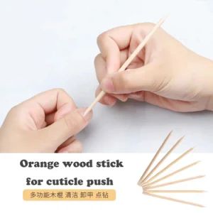 Wood Stick Cuticle Pusher Remover Pedicure Nail Art Tool Color Wood Origin China Trademark OEM Type Nail Art Tool Model NO. - YIWU BEAUTYPLUS ART NAIL CO., LTD. - China