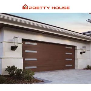 Combined Aluminum with High Insulation and Anti-Theft Performance Automatic Garage Door Black Color Garage Door Glass Modern - Liangjia Doors And Windows (Foshan) Co., Ltd. - China