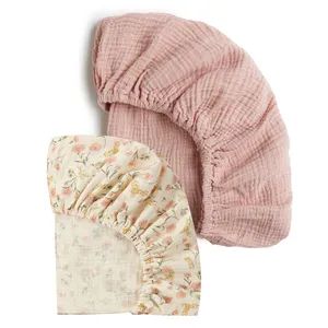 Leading Brand Muslin Crib Sheets 100% Cotton Baby Fitted Sheet Antibacterial Newborn Crib Sheet for Daily Care - Jiangxi USBETTAS Maternal and Child Products Co., Ltd - China