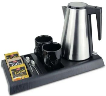 Fashionable Hotel Electric Kettle 360 Degree Rotational Base 1000W with Automatic Shut-off & Welcome Tray Set for Household Use - Shenzhen Sachikoo Yongfa Technology Co., Ltd. - China