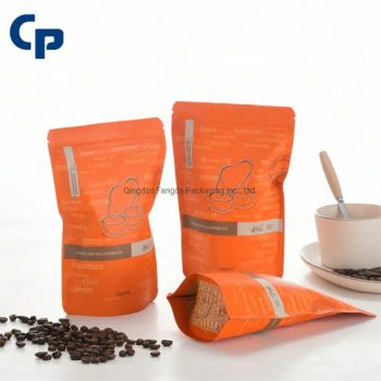 Custom Size Digital Printing Instant Types of Plastic Foil Recycable Kraft Paper Clear Window Zipper One Side Valve Food Coffee Be - Qingdao Colorful Printing Packaging Co., Ltd - China