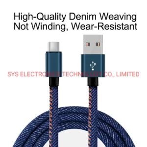 Cowboy Denim Cable Type C Charging Cable Durable USB C Cables - SYS ELECTRONICS TECHNOLOGY CO., LIMITED - China