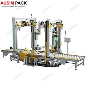 Ausim Pack Pallet Strapping Plastic Stretch Film Wrapping Packaging Machine with Paper Corner Applicator for Pallet Hooding Shrink Packing - Ausim Automation Technology (Shanghai) Co., Ltd. - China