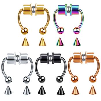Puncture Stainless Steel Magnetic Prosthetic Nose Ring Piercing Jewelry - Yiwu AVA Co., Ltd. - China