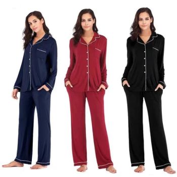 Wholesale Women′ S House Wear, Women 2 Piece Pajamas Women Night Wear Home Essential Knit Clothes, Clothing, Pajamas Set - NINGBO RELAN IMP. & EXP. CO., LTD. - China