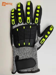 Impact Cut Resistant TPR Work Gloves Origin China Length Medium Size Customized Model NO. HY009 Color Customized Specification - Shanghai Genstex International Co., Ltd. - China