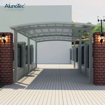 Arch Roof Aluminum Carport Garden PC Awning Shed for Car Parking - GUANGDONG ALUNO INDUSTRY CO., LTD. - China