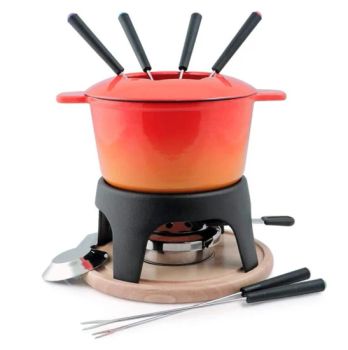 Cheese Tools Type and Enamel Cast Iron Chocolate Fondue Sets Type General Style Common Trademark OEM Material Iron Model NO. - Hebei Bigking Cookware Co., Ltd. - China