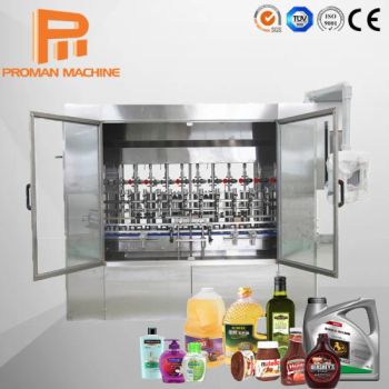 Servo Type Plastic Bottle Cream Gel Hand Sanitizer Making Tomato Paste Filling Line Oil Peanut Butter Viscous Liquid Automatic Filling Packing Machine - Zhangjiagang Proman Machine Co., Ltd. - China
