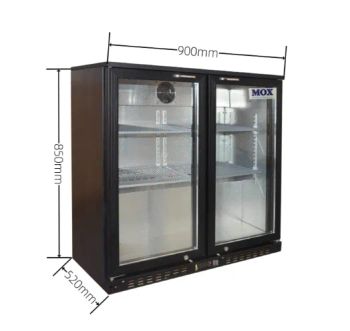 Model Bc-235A Hotel Home Fridge 225L Beverage Refrigerators Double Glass Door Display Fridges - Qingdao Mox Electrical Appliance Co., Ltd - China