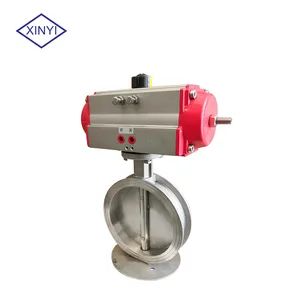Xinyi Pn16/25 Pneumatic Cast Steel SS304 Body Rubber Hard Sealing for Dyeing Butterfly Valve - Wuxi Xinyi Automatic Machinery Factory - China