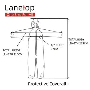 Protection Overalls Disposable Coverall Work Clothes GB GB18401 Origin Ningbo Model NO. WK001 Trademark LaneTop HS Code - Ningbo Chain-Home Machinery Co., Ltd. - China