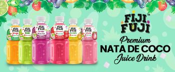 Fiji Fuji Nata De Coco 25% Fruit Drink in 7 Flavours Flavors Litchi, Grape, Mango, Strawberry, Kiwi, Pineapple, - MAHAVIR BEVERAGES PRIVATE LIMITED - India