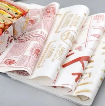 Hot Sale Custom Coloured Logo Printed Greaseproof Butter Hamburger Sandwich Packaging Wrapping Paper 500PCS for Bread - BEIJING MUGU TECHNOLOGY CO., LTD. - China