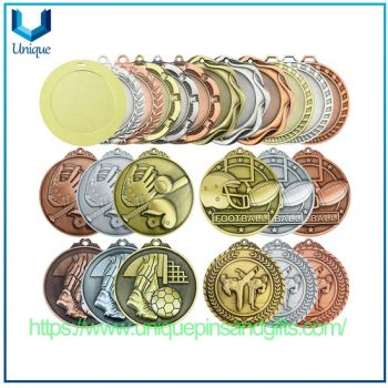 Hot Sale Simple Custom Blank 3D Gold Silver Copper Award Marathon Running Swimming Basketball Metal Sport Medal - Dongguan Unique Pins & Gifts Co., Ltd. - China