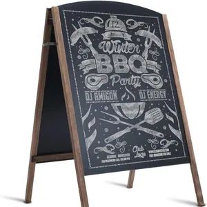 Small Wooden Blackboard Double-Sided Vertical Billboard Origin China Style Simple Trademark OEM Shape Rectangle Process Assembly - Good Seller Co., Ltd. - China