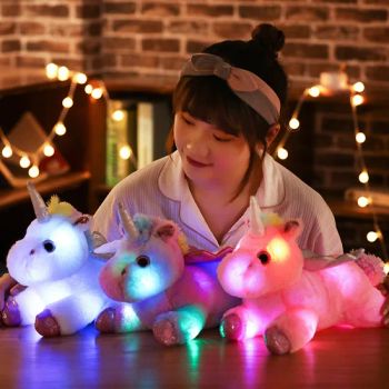 Wholesale Price Personalized Plushie Peluche Custom Design Super Soft Animals Kids Children Baby Infant Doll Stuffed Unicorn Plush Light up Toys Factory - Yiwu Superstar Creation Company - China