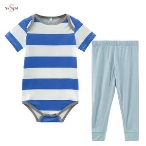 Newborn Toddler Clothing Wholesale Pajamas Sets Knitted Bamboo Baby Rompers - Qingdao Saright Garment Co., Ltd - China