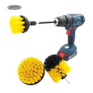 All Purpose Power Tools 3PCS Yellow Scrubber Cleaning Drill Brush Kit for Car Tile Grout - Johnson Tools Manufactory Co., Ltd. - China