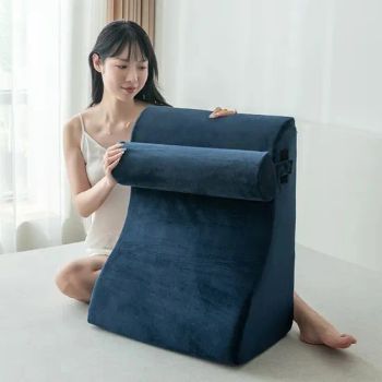 Memory Cotton Headrest Cushion with Large Backrest for Pregnant Women and Elderly Postoperative Pillow Triangle Cushion - Qingdao Yiteng Textile Co., Ltd. - China