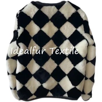 Elegant Sheep Wool Fur Checkerboard Design for Stylish Interiors - NINGBO IDEALFUR TEXTILE CO., LTD. - China
