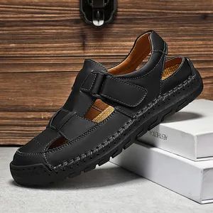 Handmade Leather Men Sandals Fashion Quality Closed Toe Shoes - Quanzhou Gushi Technology Co., Ltd. - China