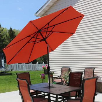 Sunnydaze Solar Powered LED Lighted Aluminum Patio Umbrella with Tilt & Crank, 9 Foot Outdoor Umbrella for Sale - Foshan Yiran Furniture Co., Ltd - China