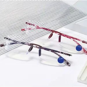 Trendy Pattern Rimless Blue-Light Blocking Eye-Caring Reading Glasses - Wenzhou Dilicn Optical Co., Ltd - China