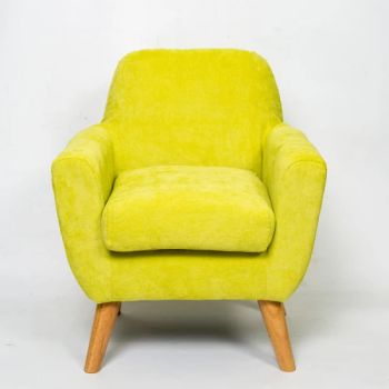 Yellow One Seat Kids Sofa with Wood Legs - KINDERCASA LIVING CO., LTD. - China