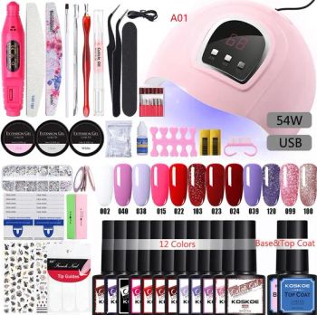 Online Wholesale and Retail Nail Art Kits Professional Set with Stickers Glitter Glue Manicure Pedicure Tools Hot Sale Nail Salon Nail Kits for Beauty Nail - Yixing Allwin Products Co., Ltd. - China
