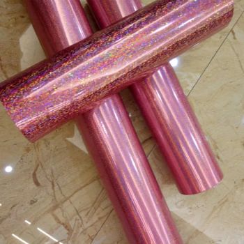 Pink Transfer Printing Hot Stamping Laser Foil for Silk - Cangnan Jin Sui Hot Stamping Material Company Ltd. - China