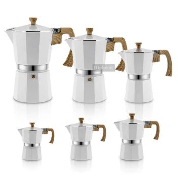 Multicapacity Moka Pot Coffee Maker Aluminum Electric Moka Pot Stovetop Espresso Maker - Market Union Co. Ltd. - China