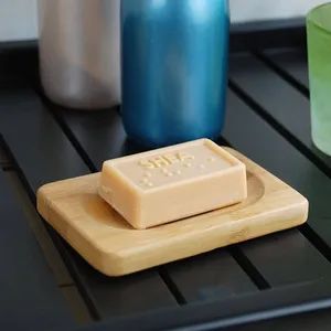 High Quality Custom Logo Cheap Square Finished Bamboo Soap Dishes Water-Proof Soap Holder - Yangzhou Muhe Trading Co., Ltd. - China