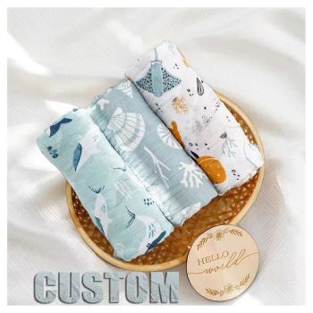 Newborn Blankets Muslin Infant Bamboo Cotton Bath Towel Customized Design Baby Swaddle Soft Wrap Blanket Manufacturer - Zhejiang Gangju Import & Export Co., Ltd - China
