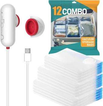 Vacbird Brand Hot Sell Mini Automatic Portable with USB Pump Space Saver Vacuum Storage Bags for Luggage Travel - Shenzhen Yistar Technology Co., Ltd. - China