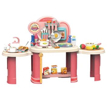 Samtoy Simulation 54PCS 24 Inch Large Girl Tableware Cooking Pretend Play Preschool Kitchen Toys with Water Outlet Plastic Toy - Sam Toys Industrial Co., Ltd. - China