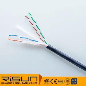 Strand Bare Copper Electric Wire UTP CTA6 LAN Cable Type Cat 6 Model UTP CAT6 Insulation HDPE Color as Request Brand Risun or OEM - Hangzhou Risun Cable Co., Ltd. - China